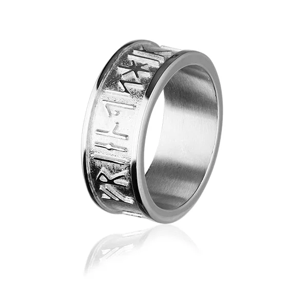 minimalist star rings for women -Runic Silver Ring XXR236