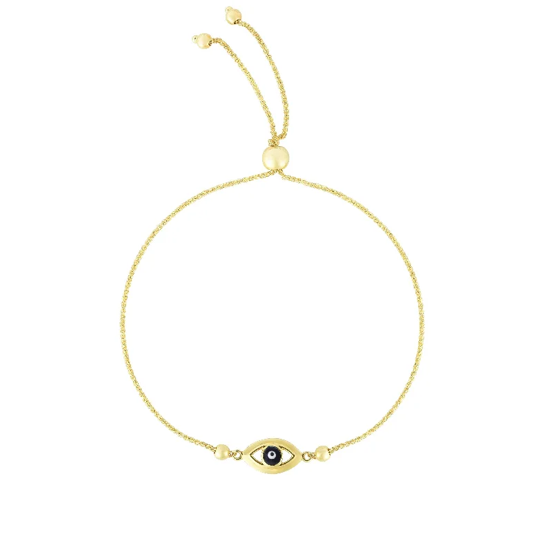 Ladies classic retro bracelets -14K Gold Eye Friendship Adjustable Bolo Bracelet