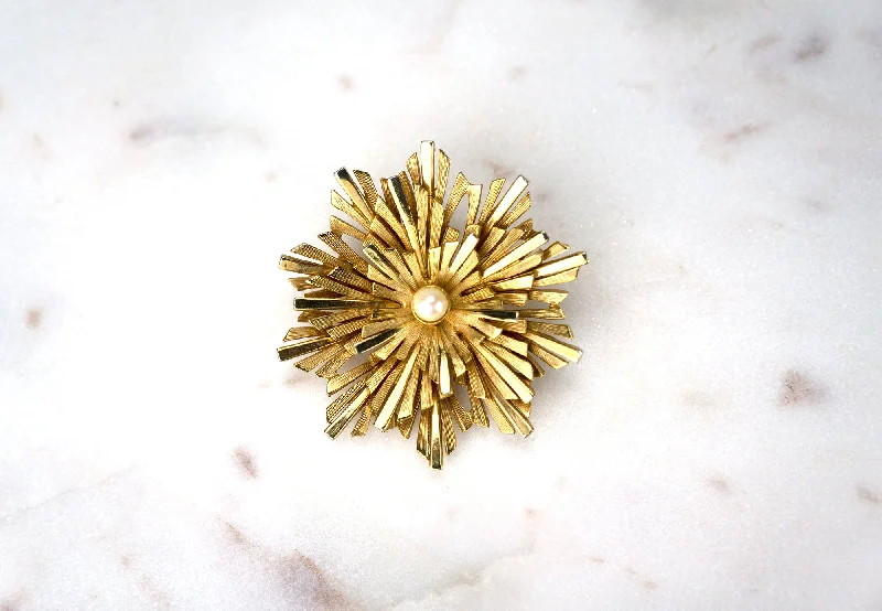 chain fringe brooch for women -Starburst Brooch