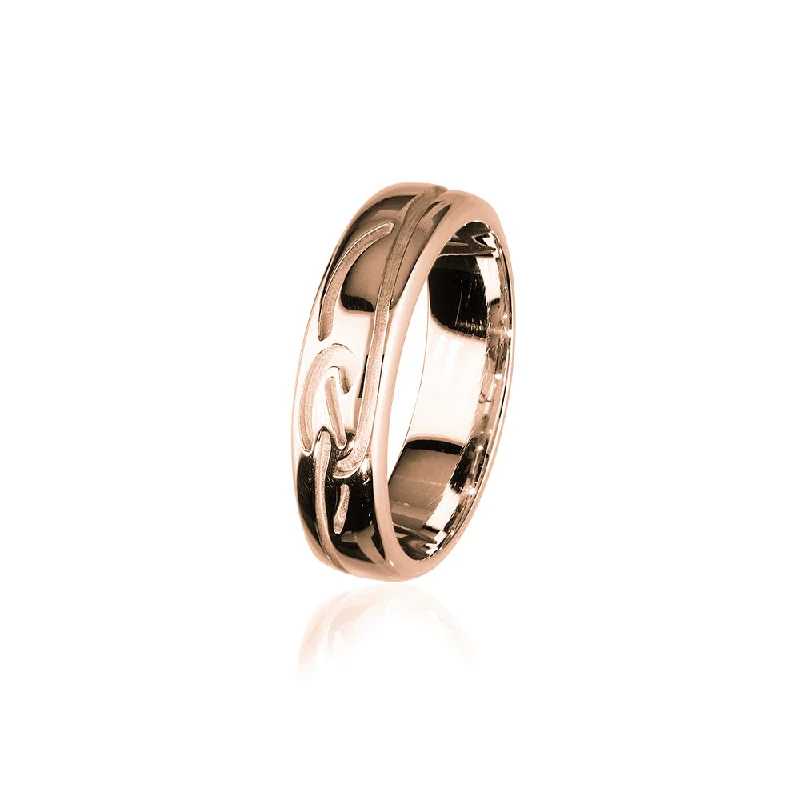 ladies silver rings onyx stones -Celtic Rose Gold Ring RXR318