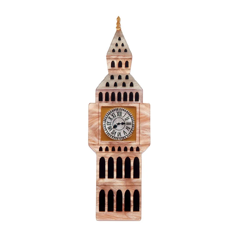 rose gold bead brooch for women -Erstwilder London Calling - Big Ben Brooch