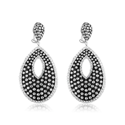 knot design earrings for women -Diamond Dangle Earrings