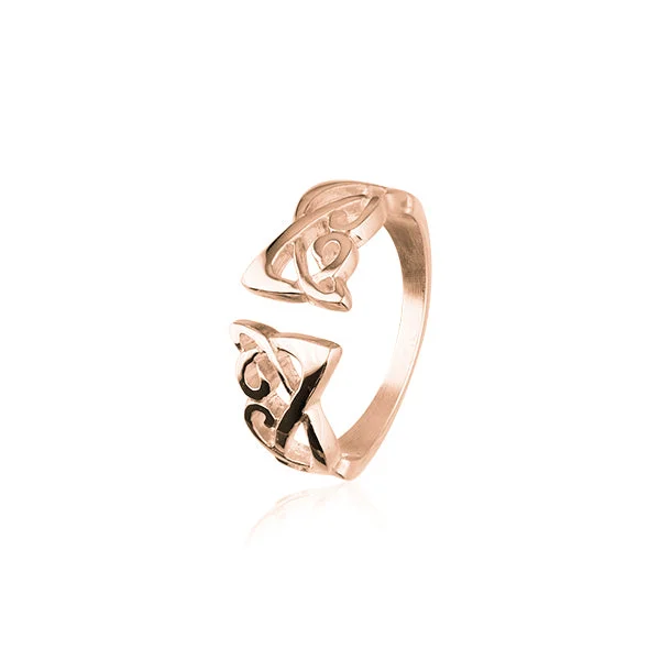 minimalist line rings for women -Archibald Knox Rose Gold Ring RR121