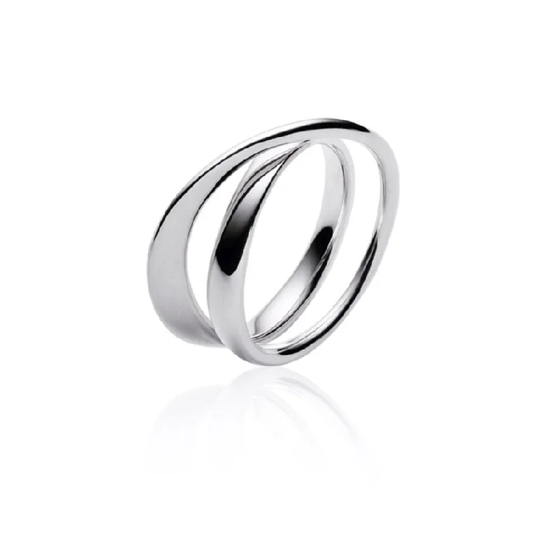 knot design rings for women -Silver Moebius Ring