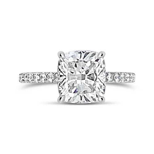 ladies gem rings nature themes -Radiant cut Diamond Engagement Ring