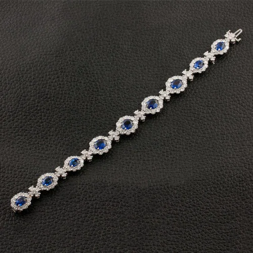 Ladies friendship glow bracelets -Sapphire & Diamond Bracelet