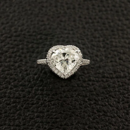 ladies rings sunburst designs -Heart Shaped Diamond Ring