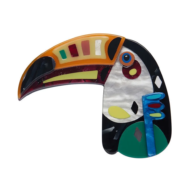 ladies white gold brooch beads -Erstwilder - The Tactful Toucan Brooch - Pete Cromer Wildlife (2022)