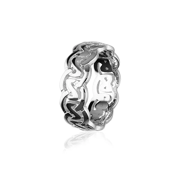 ladies birthstone rings custom -Celtic Silver Ring XR142