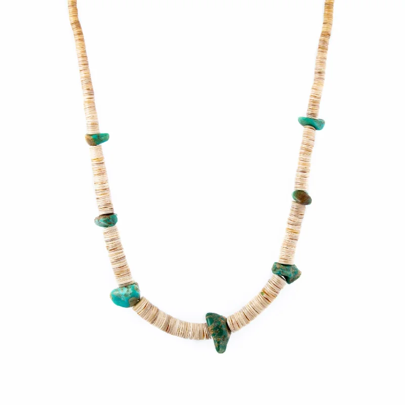 Ladies joyful shine necklaces -Olive Shell Nugget Necklace