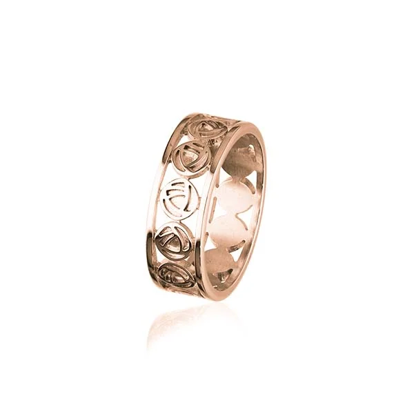 ladies gem rings ocean themes -Charles Rennie Mackintosh Rose Gold Ring RR190