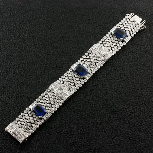 Ladies ease glow bracelets -Sapphire & Diamond Bracelet