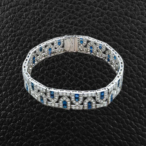 Ladies jewel burst bracelets -Sapphire & Diamond Bracelet