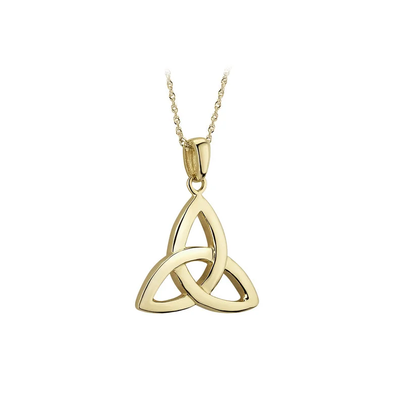 Ladies premium luster necklaces -14k Gold Trinity Knot Necklace