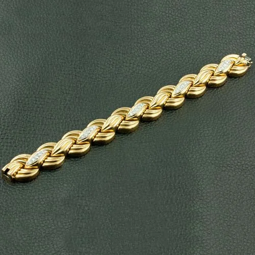 Ladies siren wave bracelets -Gold & Diamond Estate Van Cleef & Arpels Bracelet