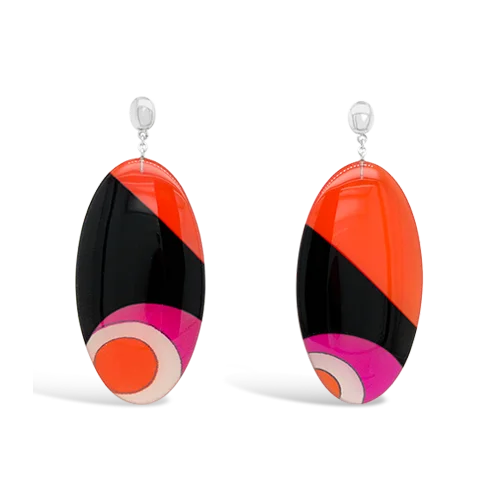 trendy minimalist earrings for ladies -Dangle Acrylic Estate Earrings