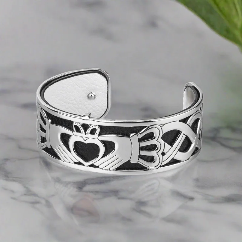 Ladies trust shine bracelets -Claddagh Celtic Cuff Bangle