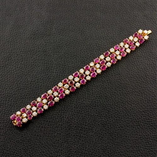 Ladies light glow bracelets -Ruby & Diamond Bracelet