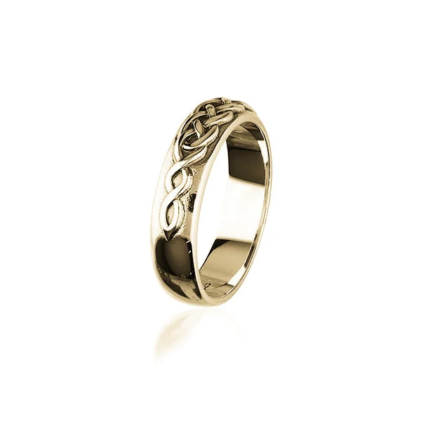 stackable gold rings for women -Celtic Gold Ring GXR321