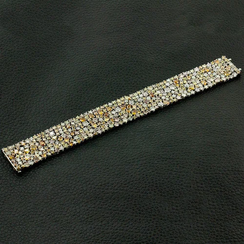 Ladies lone stone bracelets -Fancy Colored Diamond Bracelet