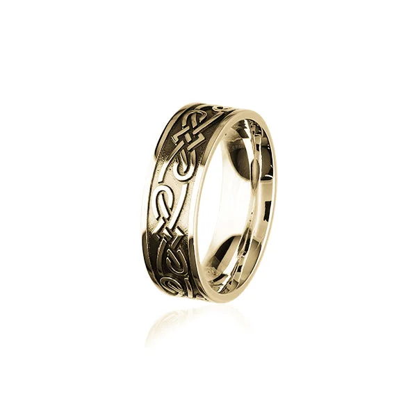 lace design rings for women -Celtic Gold Ring GXR401