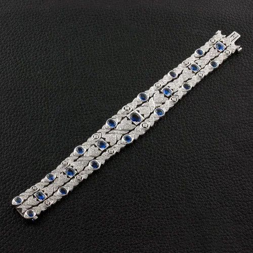 Ladies boost sparkle bracelets -Sapphire & Diamond Bracelet