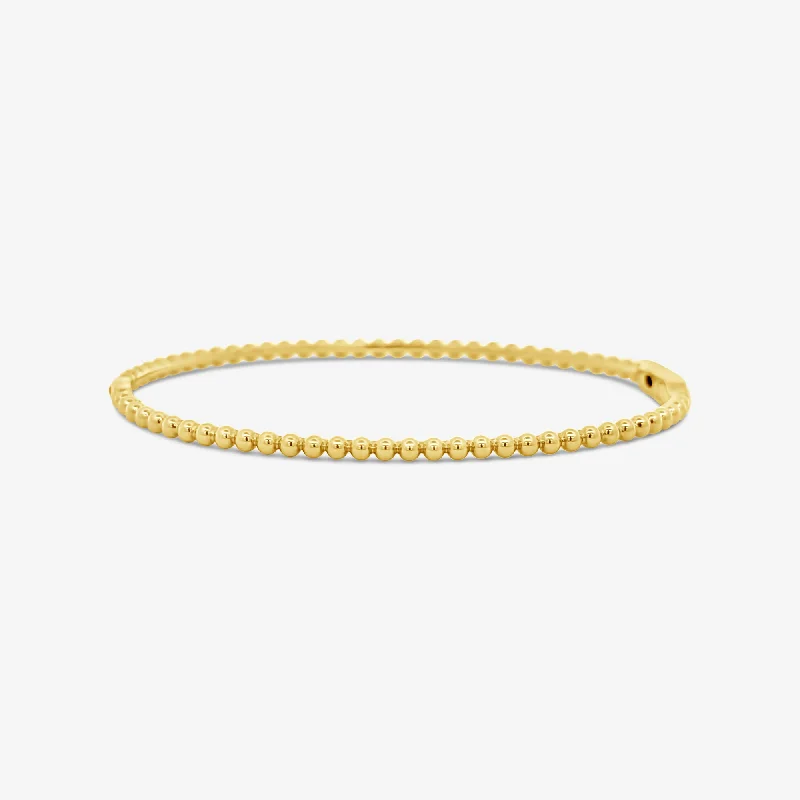 Ladies brave shine bracelets -Gold Bead Bangle Bracelet