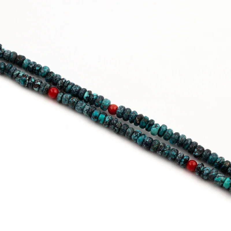 Ladies passion gleam necklaces -Turquoise Coral Choker Necklace