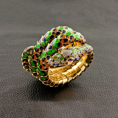 Ladies eco nature bracelets -Estate Snake Bracelet