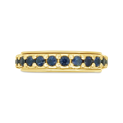 chain accent rings for women -Sapphire Spinner Ring