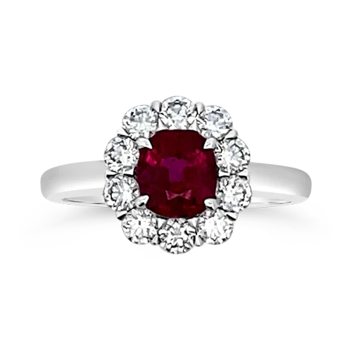 elegant wedding rings for women -Ruby & Diamond Ring