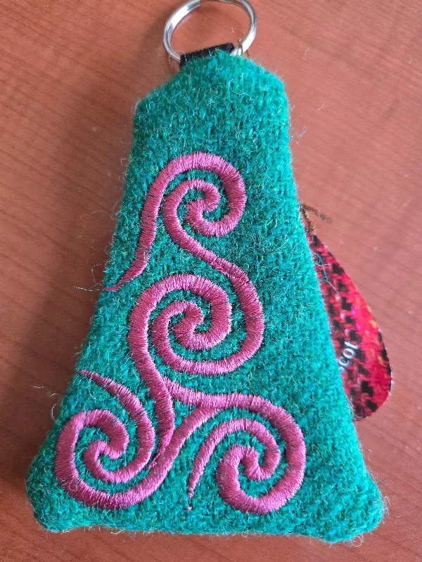 Green with Pink embroidery