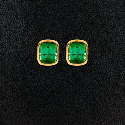 ladies formal earrings evening wear -Mint Tourmaline & Diamond Earrings