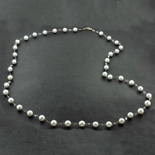 Ladies festive dazzle necklaces -South Sea Pearl & Moonstone Necklace