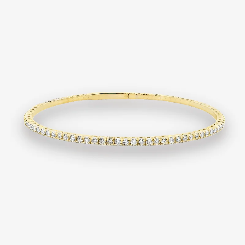 Ladies tailored custom bracelets -2.00CT Diamond Eternity Flex Bangle Bracelet