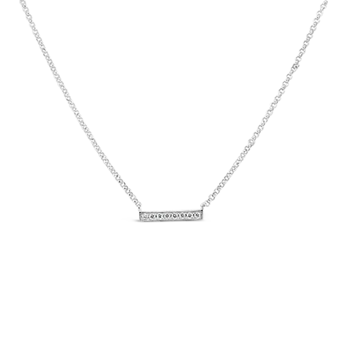 Ladies faith cross necklaces -Diamond Bar Necklace