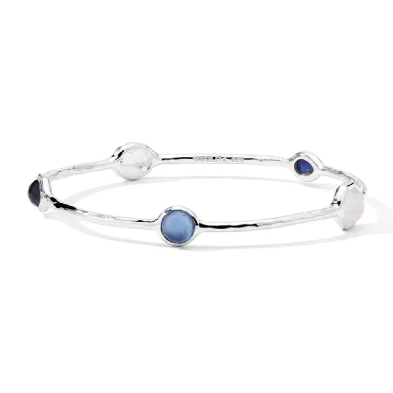 Ladies ancient gleam bracelets -Ippolita Sterling Silver Rock Candy Multi-Stone Bangle Bracelet