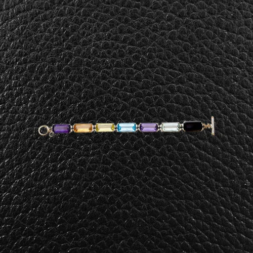 Ladies fine glow bracelets -Amethyst, Citrine, Topaz, Lemon Quartz Bracelet