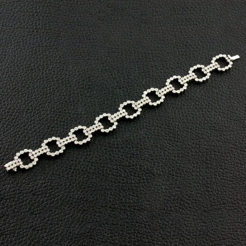 Ladies fresh style bracelets -Diamond Link Bracelet