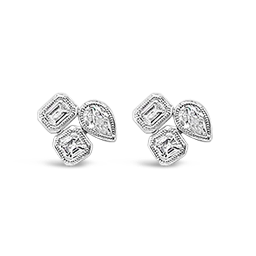 Triple Diamond Earrings