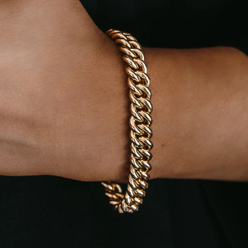 Ladies clean minimal bracelets -Gold Havana Link Bracelet