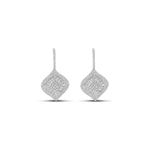 knot design earrings for women -Diamond Bauble Earrings