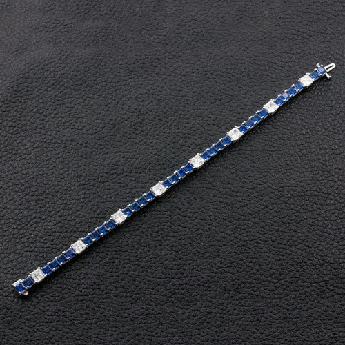 Ladies cultural charm bracelets -Sapphire & Diamond Bracelet