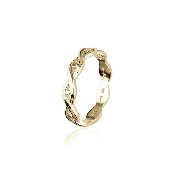 matte silver rings for women -Celtic Gold Ring GR153