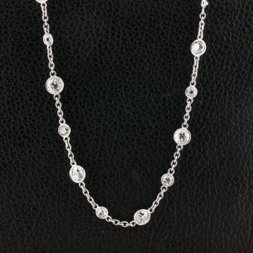 Ladies exclusive craft necklaces -Diamonds by the Yard Necklace