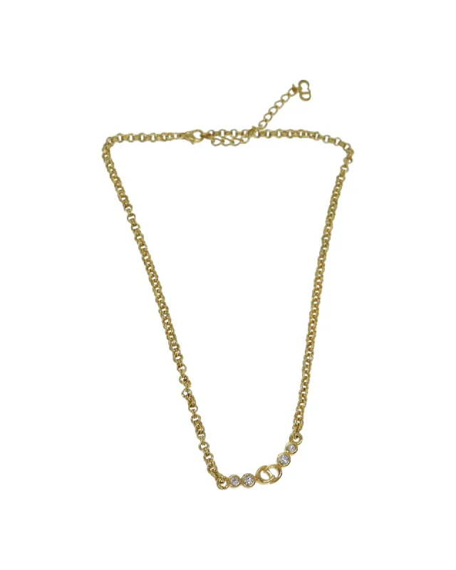 Ladies regal gold necklaces -Gold-Tone Metal Necklace with Slight Scratches