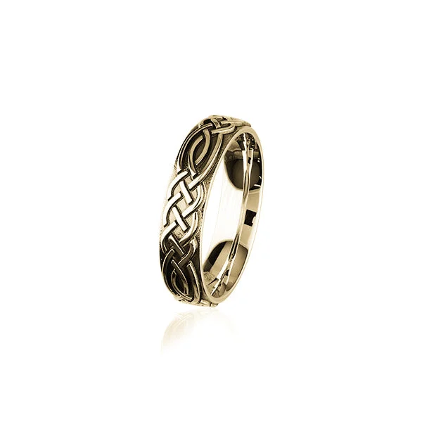 luxury gold rings for ladies special occasions -Celtic Gold Ring GR404