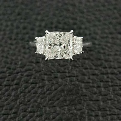 hammered texture rings for women -Princess cut Diamond Ring