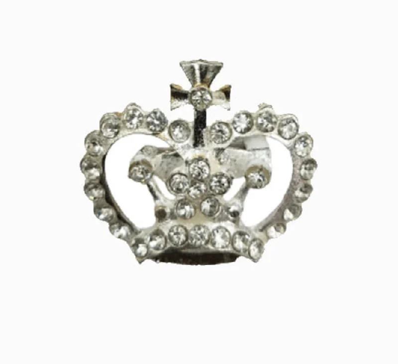 ladies casual brooch for everyday -Crown Inspired Diamond Brooch