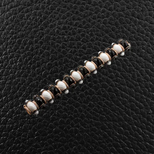 Ladies bolt sparkle bracelets -Black Diamond, Chalcedony & Spinel Bracelet